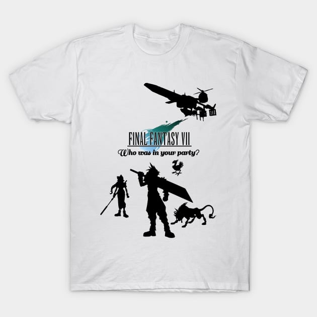 Final Fantasy VII - Who was in your party? (Aeris aka Aerith & Red XIII) T-Shirt by cmarabate